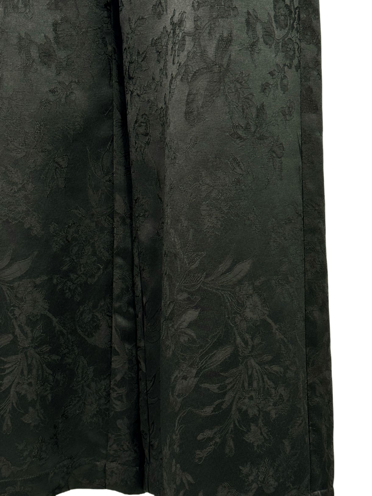 古月茗里【枝繁叶茂】新中式丛林暗纹提花显瘦直筒阔腿裤