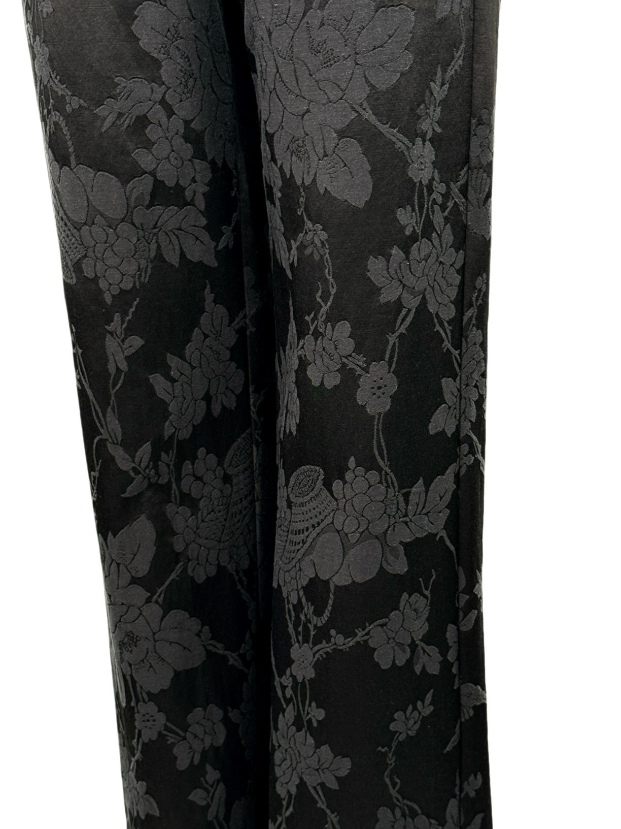 古月茗里【硕果累累】新中式暗纹提花松紧腰显瘦直筒裤