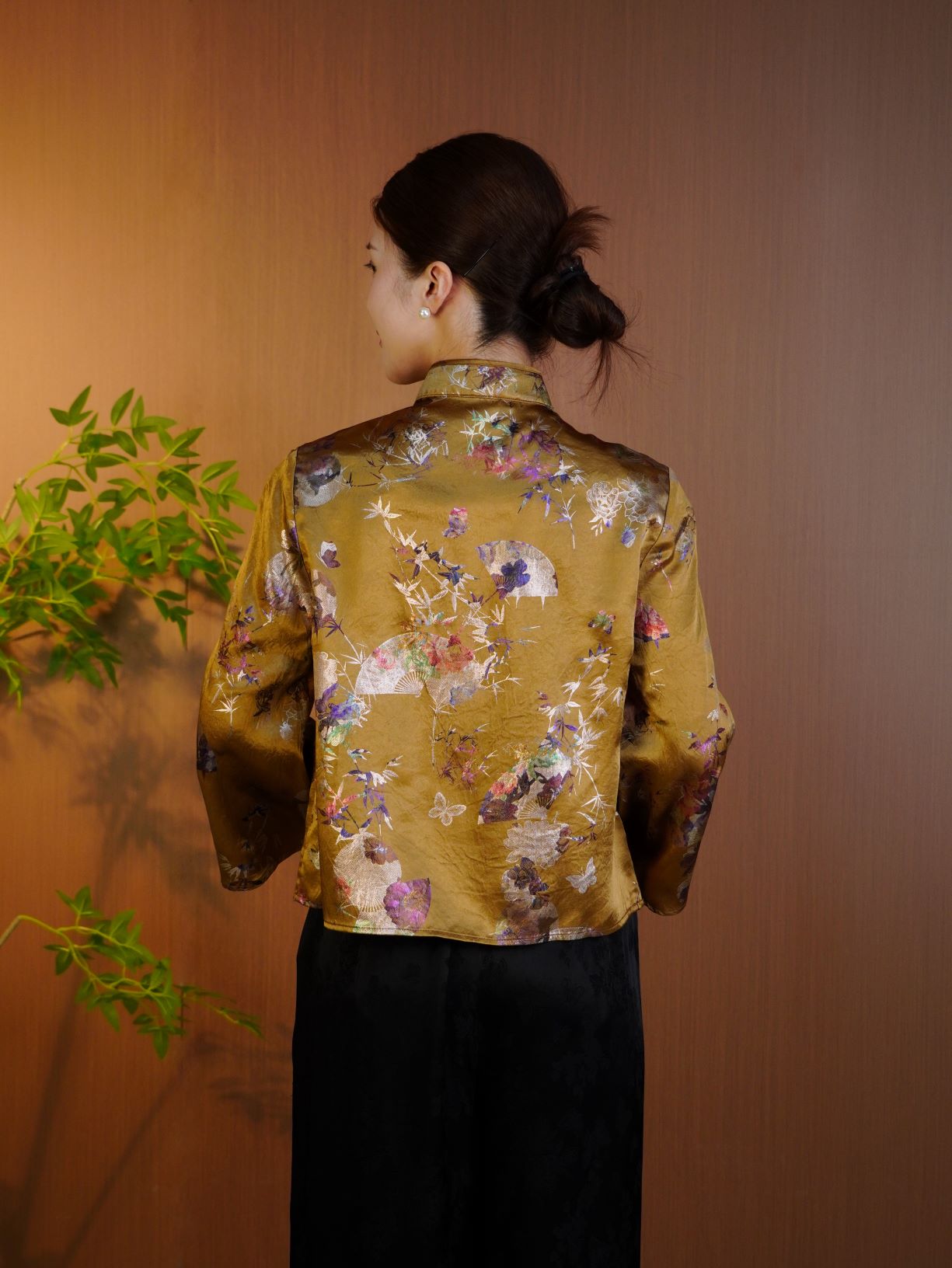 古月茗里【玄金耀纹】新中式国风唐装醋酸上衣复古印花外套