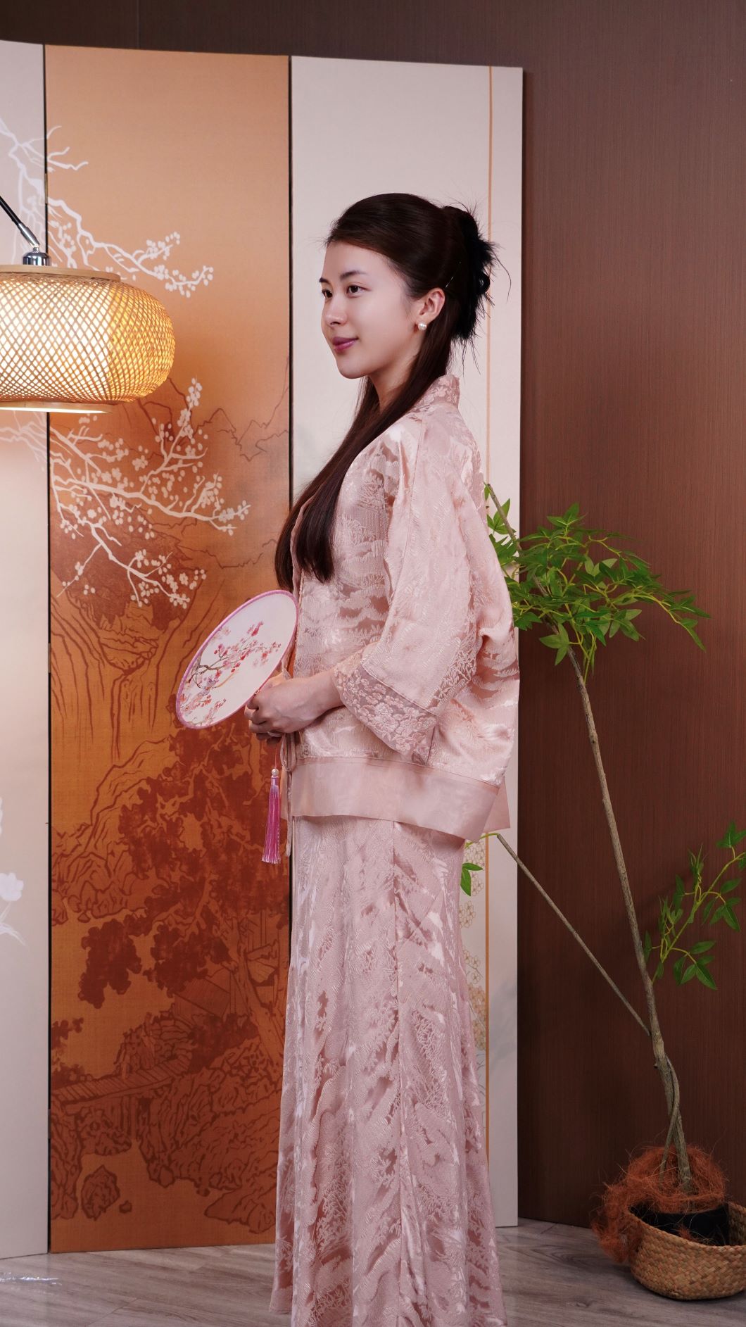 古月茗里【琼瑶织梦】新中式优雅重工刺绣国风高级感系带外套+背心连衣裙（粉色）